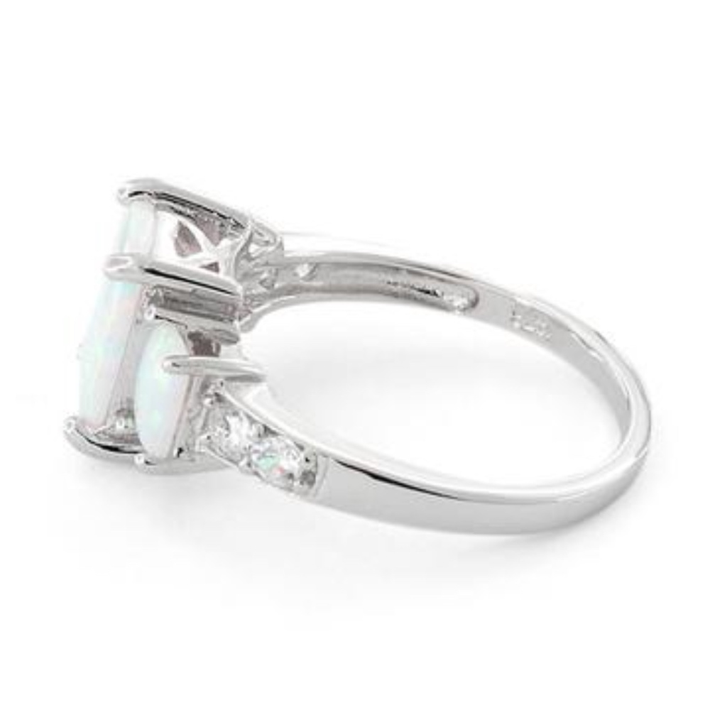 LAST ONE! Sterling Silver Opal Ring - Picture 4 of 8